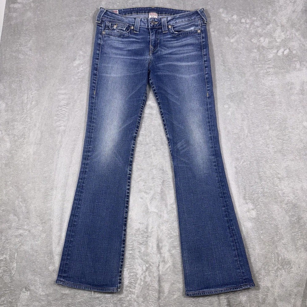 True‎ Religion womens 31 Becky bootcut Stretch cotton blend denim blue jeans USA